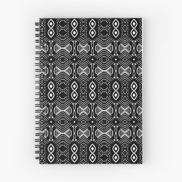 Item preview, Beautiful symmetrical pattern african wax print fabric black and white  designed and sold by Tony Cisse.