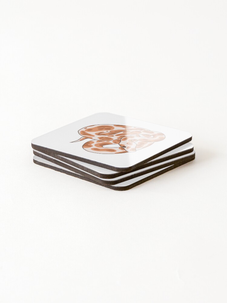 Thumbnail 4 of 5, Coasters (Set of 4), Orange ball python designed and sold by bugrains.
