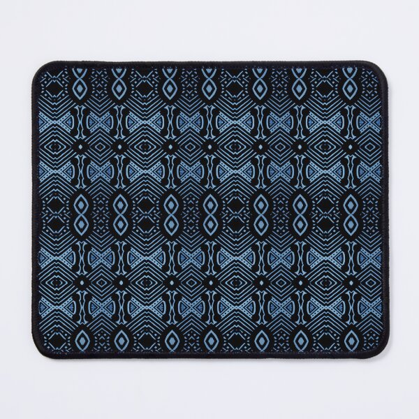 Item preview, Beautiful symmetrical african wax print fabric black and blue designed and sold by Tony Cisse.