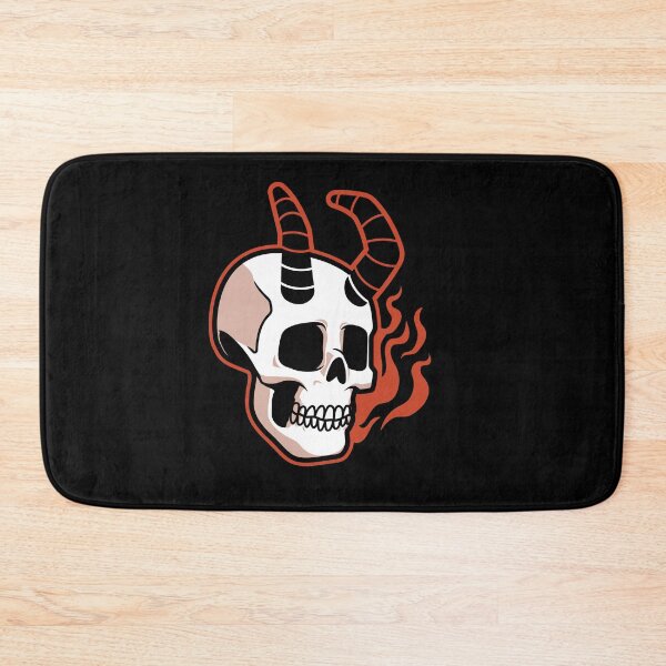 Item preview, Horned hell skull designed and sold by 1DesignDude1.