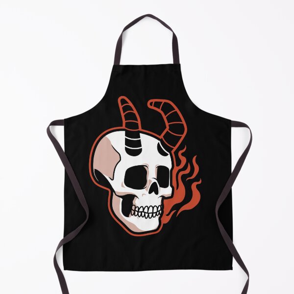 Item preview, Horned hell skull designed and sold by 1DesignDude1.