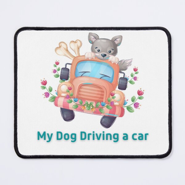 Item preview, Dog driving a car my dog driving a car canine car flower designed and sold by Tshirtk.