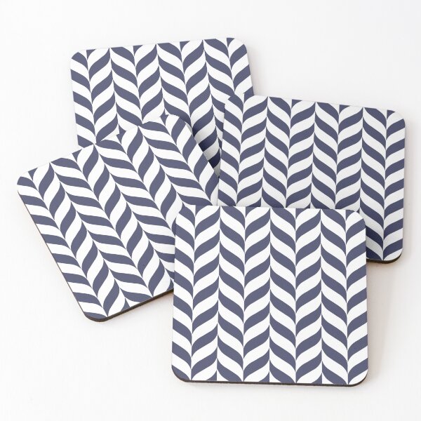 Artikelvorschau, Navy and White Pretty Herringbone Pattern Pairs DE 2022 Trending Color Singing the Blues DET576 entworfen und verkauft von ColorOfTheYears.