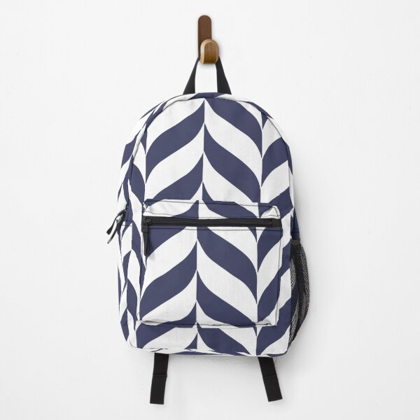 Artikelvorschau, Navy and White Pretty Herringbone Pattern Pairs DE 2022 Trending Color Singing the Blues DET576 entworfen und verkauft von ColorOfTheYears.