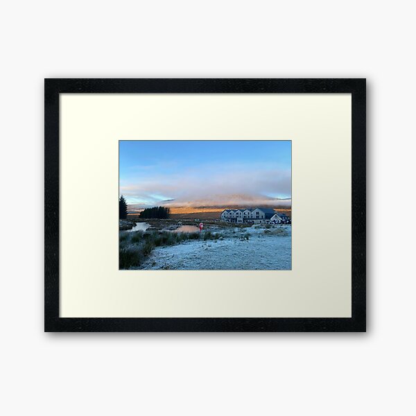Kingshouse hotel glencoe scotland winter Framed Art Print