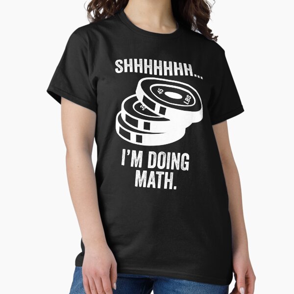 Vista previa del artículo con la obra «Shh, estoy haciendo matemáticas», diseñado y vendido por Toxic-vibes.