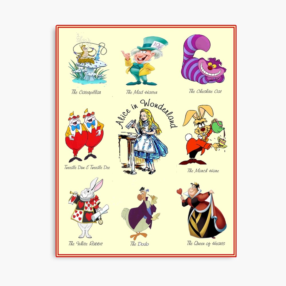  Alice in Wonderland : Vintage Abstract Character Collage Print | Poster
