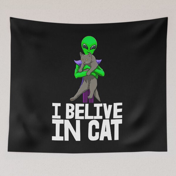 Item preview, I Believe In cat designed and sold by Bendthetrend.