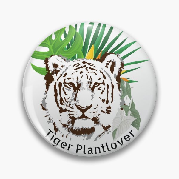 Item preview, The Fierce Tiger  Stare with Plant Lovers designed and sold by MonterraOnline.