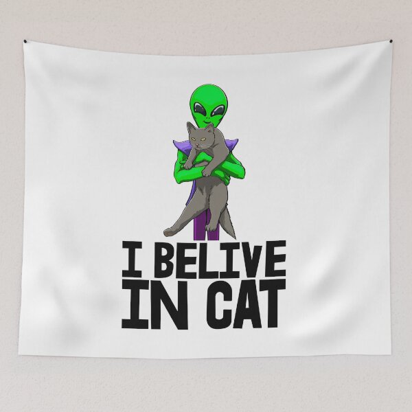 Item preview, I Believe In cat designed and sold by Bendthetrend.