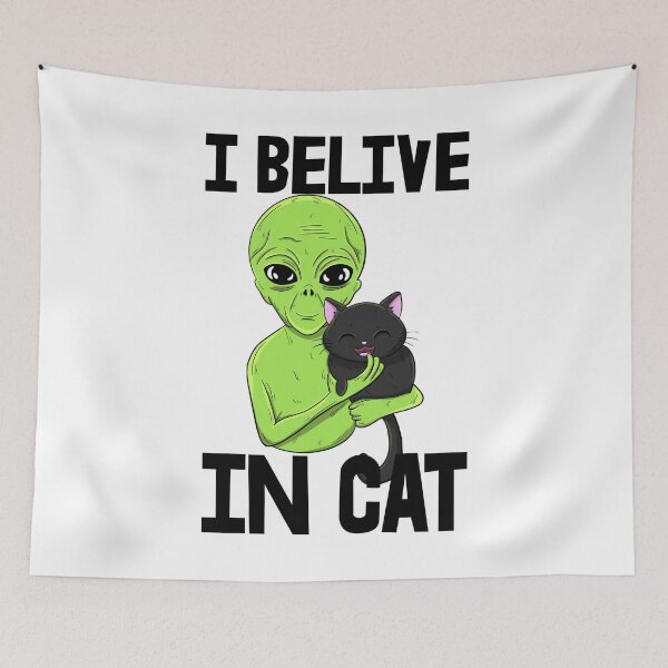 Item preview, I Believe In cat designed and sold by Bendthetrend.