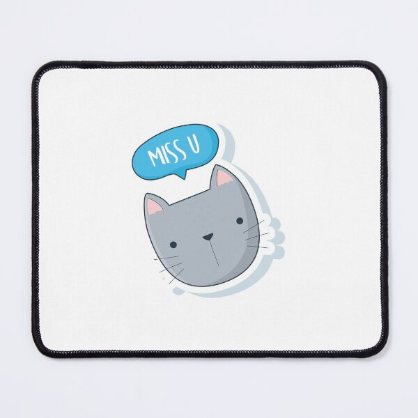 Item preview, Cat says miss you designed and sold by Manju-Stickers.