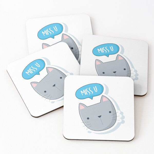 Item preview, Cat says miss you designed and sold by Manju-Stickers.