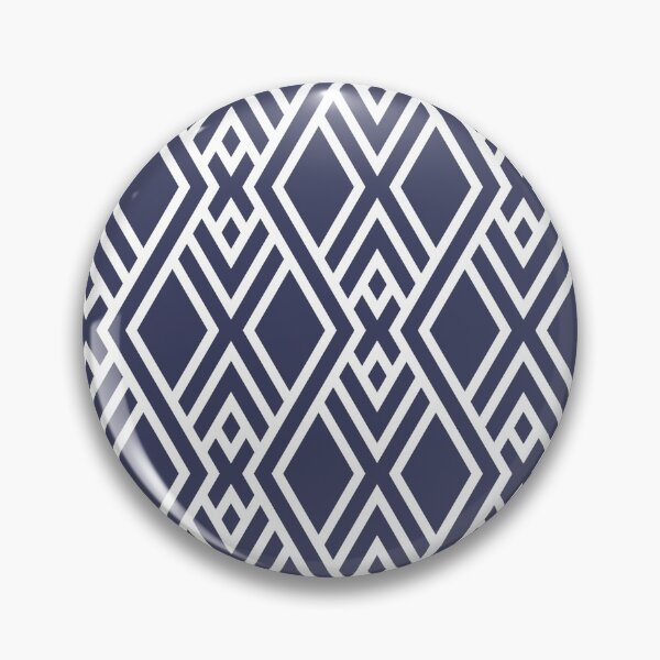 Item preview, Navy and White Tessellation Line Pattern 39 Pairs DE 2022 Trending Color Singing the Blues DET576 designed and sold by ColorOfTheYears.