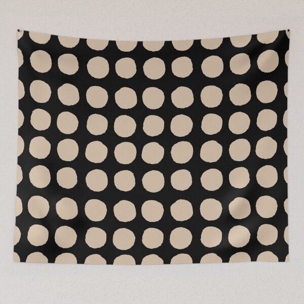 Aperçu de l'œuvre Black and Brown Abstract Polka Dot Pattern Pairs DE 2022 Trending Color Cliff's View DEC720 créée et vendue par ColorOfTheYears.