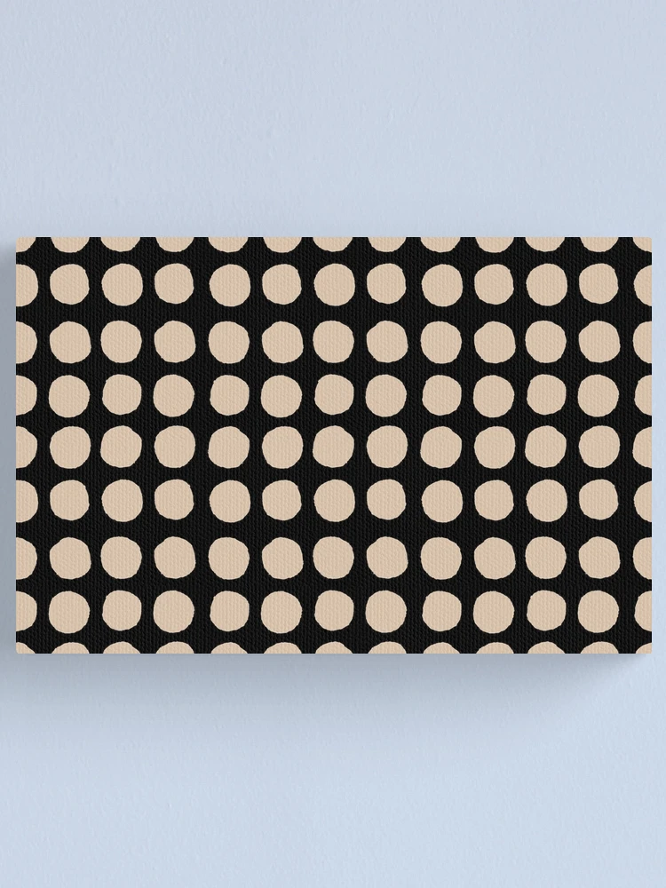 Imagen 1 de 3, Lienzo con la obra Black and Brown Abstract Polka Dot Pattern Pairs DE 2022 Trending Color Cliff's View DEC720, diseñada y vendida por ColorOfTheYears.