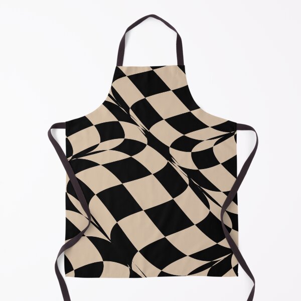 Artikelvorschau, Black and Brown Distorted Checkerboard Pattern Pairs DE 2022 Trending Color Cliff's View DEC720 entworfen und verkauft von ColorOfTheYears.