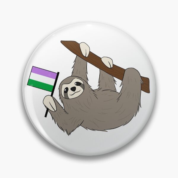 Item preview, Genderqueer Pride Sloth Sticker designed and sold by hawth-art.