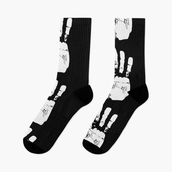 Item preview, Six Fingers of Fun - 6 Finger Hand - Black and White Handprint designed and sold by mike-gray.