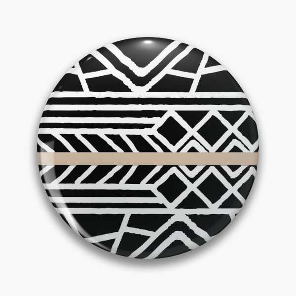 Artikelvorschau, Brown Black and White Mud Cloth Stripes Pattern Pairs DE 2022 Trending Color Cliff's View DEC720 entworfen und verkauft von ColorOfTheYears.