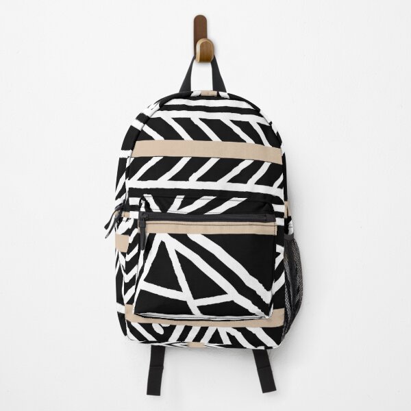 Artikelvorschau, Brown Black and White Mud Cloth Stripes Pattern Pairs DE 2022 Trending Color Cliff's View DEC720 entworfen und verkauft von ColorOfTheYears.