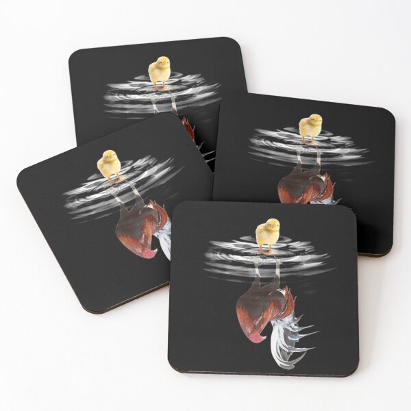 Item preview, Chick and Rooster Water Reflection designed and sold by young85.