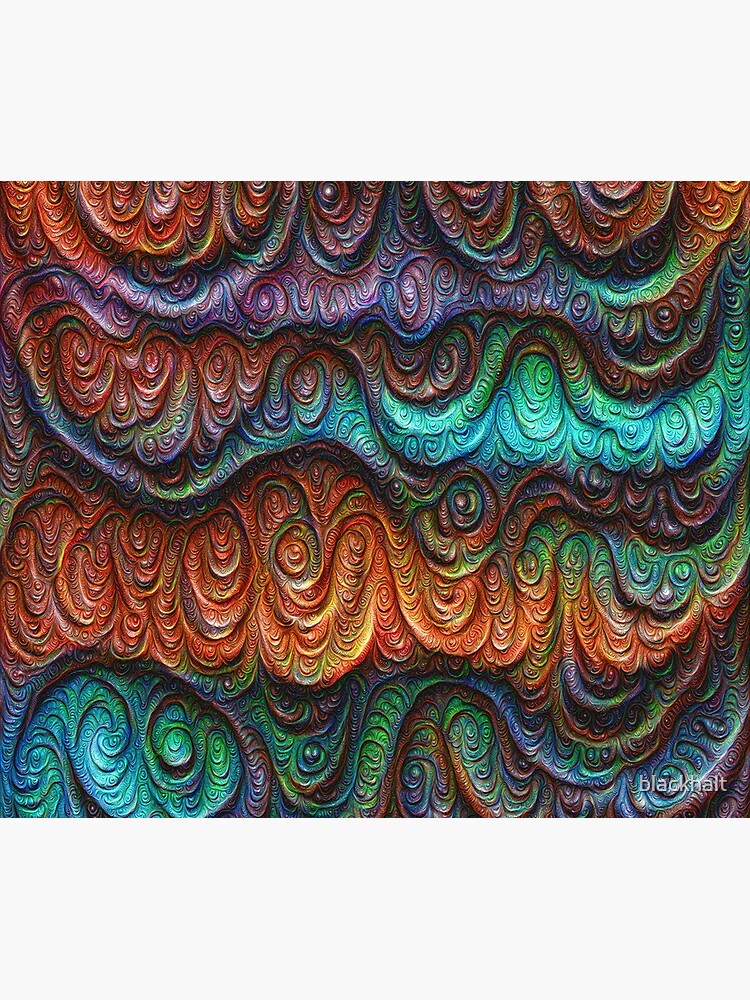 Frozen forest liquid lines and waves #DeepDream by blackhalt