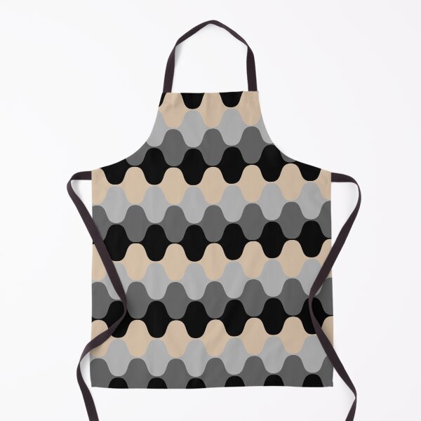 Aperçu de l'œuvre Brown Black and Gray Retro Wavy Stripe Pattern Pairs DE 2022 Trending Color Cliff's View DEC720 créée et vendue par ColorOfTheYears.