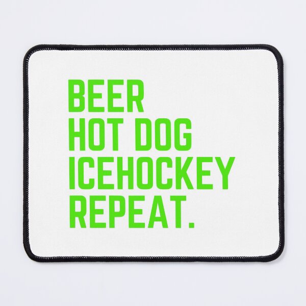 Artikelvorschau, Bier-Hot-Dog-Eishockey-Wiederholung. entworfen und verkauft von Masternami.