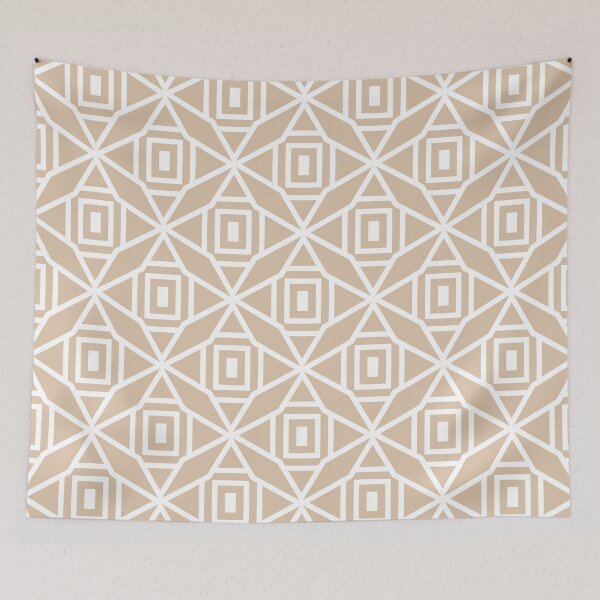 Aperçu de l'œuvre Brown and White Rectangle Shape Tile Pattern Pairs DE 2022 Trending Color Cliff's View DEC720 créée et vendue par ColorOfTheYears.