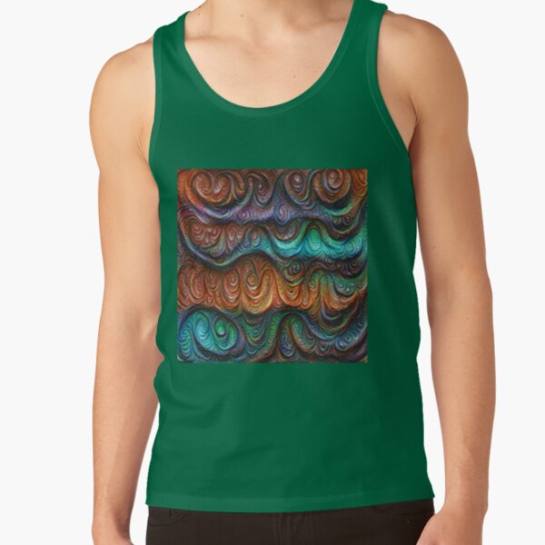 Frozen forest liquid lines and waves #DeepDream Tank Top