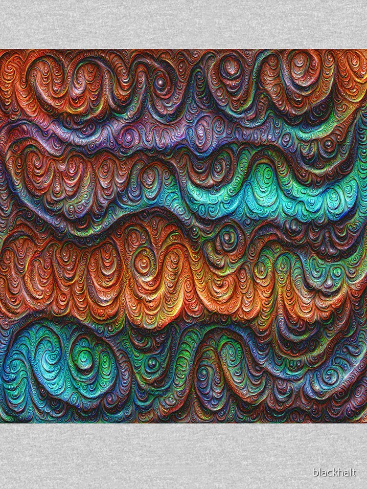 Frozen forest liquid lines and waves #DeepDream by blackhalt