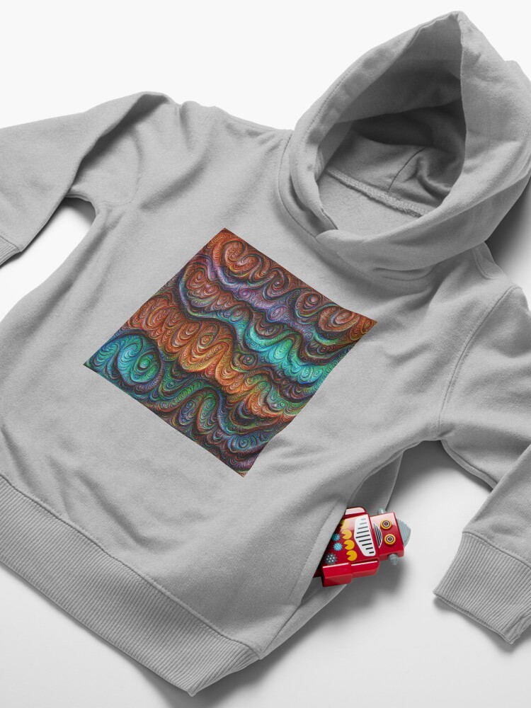 Alternate view of Frozen forest liquid lines and waves #DeepDream Toddler Pullover Hoodie