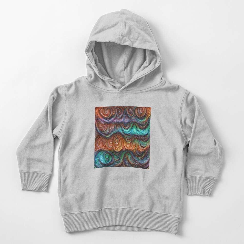 Frozen forest liquid lines and waves #DeepDream Toddler Pullover Hoodie