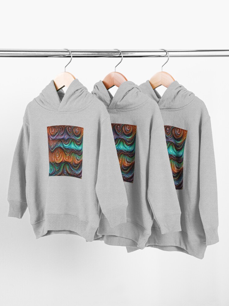 Alternate view of Frozen forest liquid lines and waves #DeepDream Toddler Pullover Hoodie