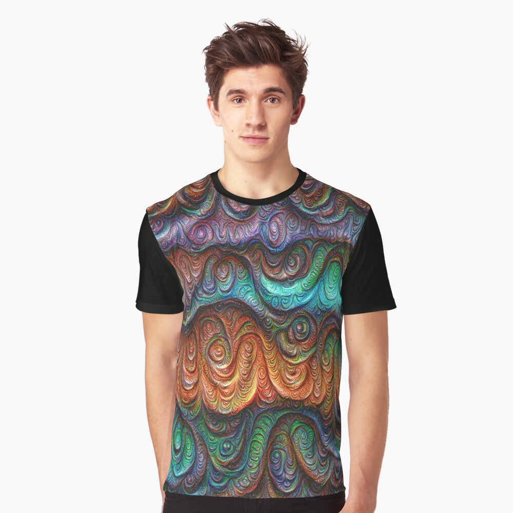 Frozen forest liquid lines and waves #DeepDream Graphic T-Shirt
