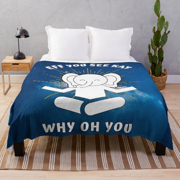 Item preview, Eff You See Kay Why Oh You Elephant blue designed and sold by Vimbuy.