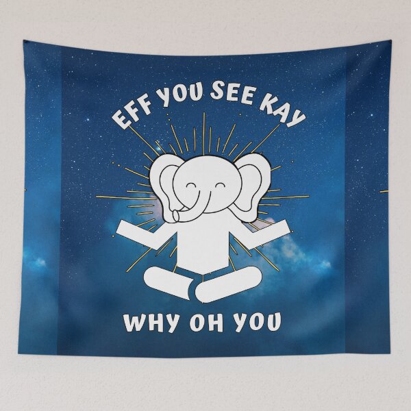 Item preview, Eff You See Kay Why Oh You Elephant blue designed and sold by Vimbuy.