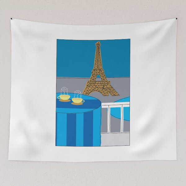 Item preview, Paris illustration with Eiffel Tower designed and sold by acediscovery.