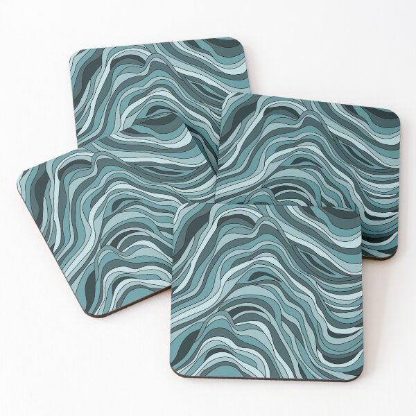 Item preview, Curvy Blues and Greens designed and sold by PeachyLitchi.