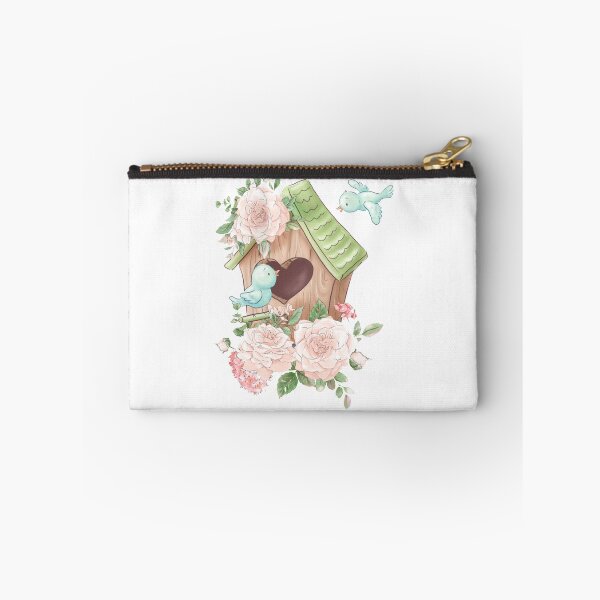 Item preview, Bird in birdhouse with delicate roses cute cartoon composition   designed and sold by rentcreature.