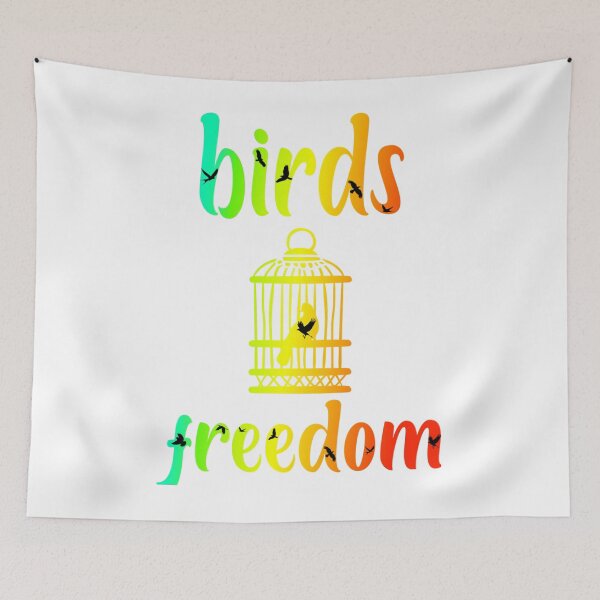 Item preview, bird in cage free inded free birds   designed and sold by rentcreature.