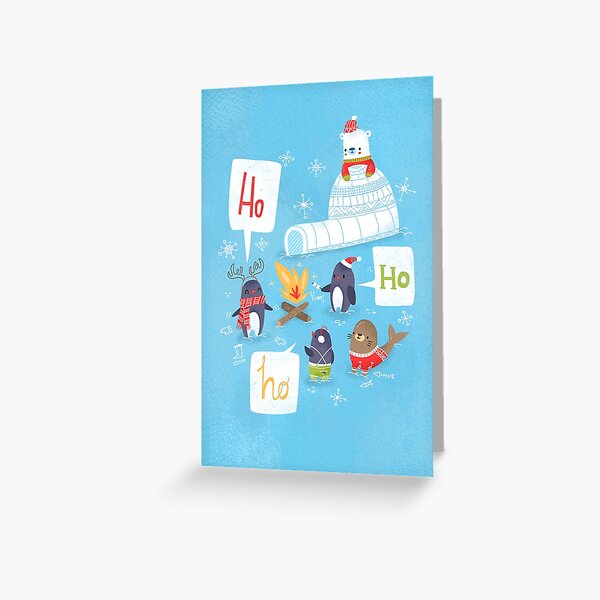 Item preview, Penguins & Igloos Holiday Card designed and sold by SillyHilli.