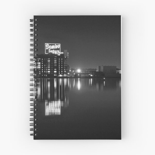 Item preview,  Sugar Glow B&W - The Domino Sugar Plant on the Inner Harbor in Baltimore, Maryland designed and sold by BeachBumPics.
