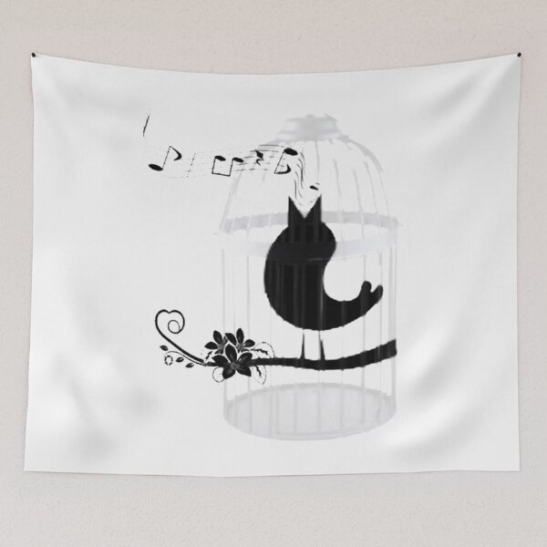 Item preview, Bird singing in a cage   designed and sold by rentcreature.
