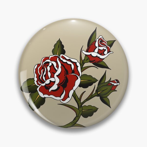 Item preview, Traditional rose tattoo flash designed and sold by Elixerdesign.