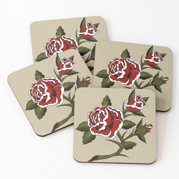 Item preview, Traditional rose tattoo flash designed and sold by Elixerdesign.