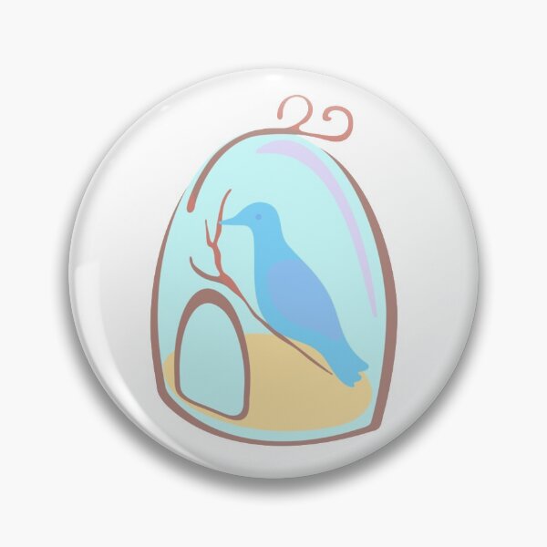 Item preview, Blue bird in a cage   designed and sold by rentcreature.