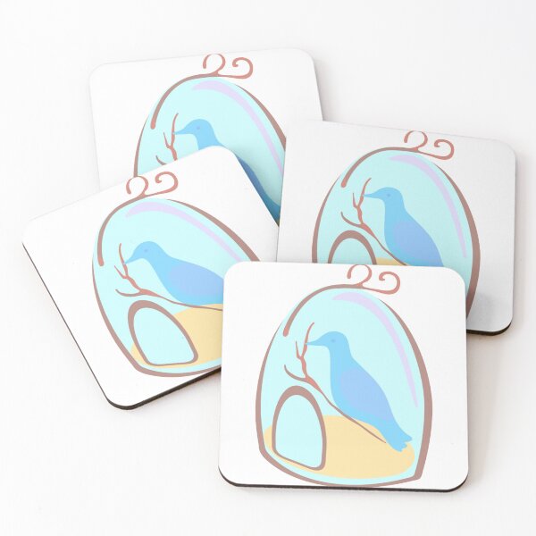 Item preview, Blue bird in a cage   designed and sold by rentcreature.