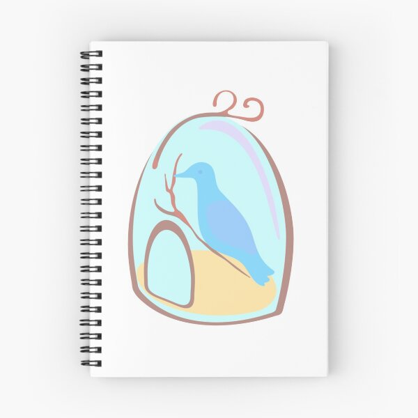 Item preview, Blue bird in a cage   designed and sold by rentcreature.